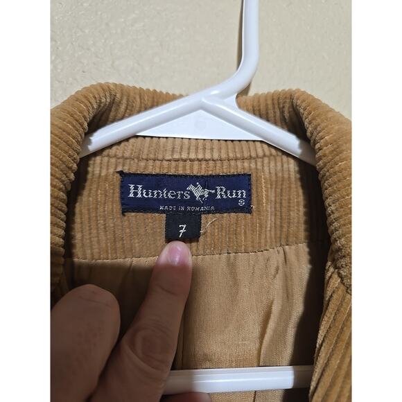 Vtg Hunters Run Tan 2-Button Academia Corduroy Blazer Jacket Women's Size 7 - Picture 6 of 11